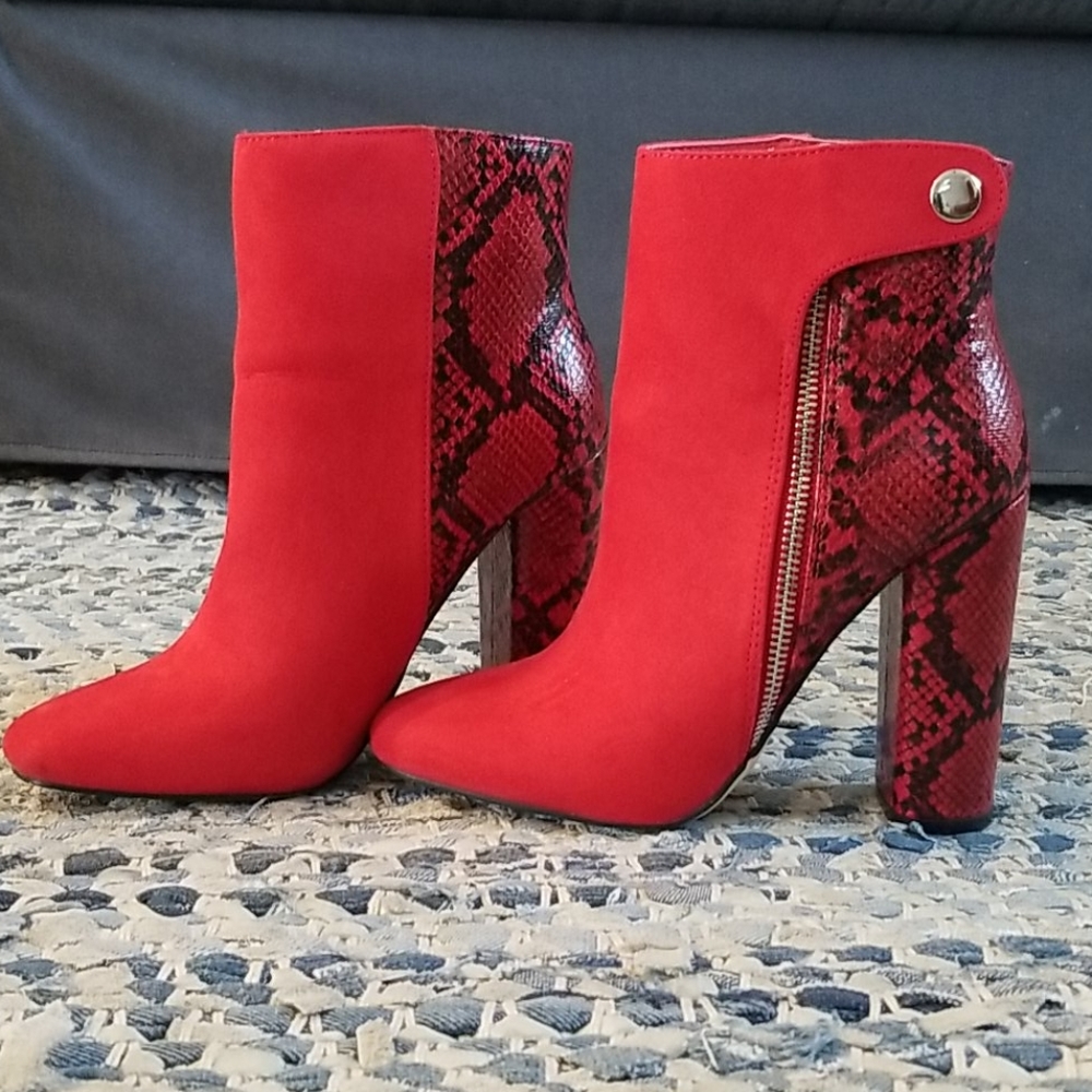 Snakeskin Booties